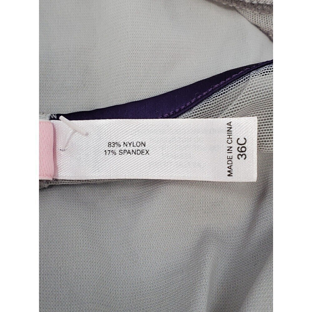 VICTORIA'S SECRET VERY SEXY GREY & PURPLE LINGERIE NEGLIGEE GARTERS WOMEN 36C - Picture 8 of 12